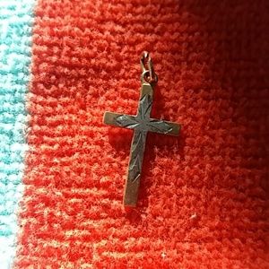 Gold and silver cross pendant
